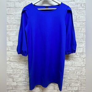Ann‎ Taylor long sleeve royal blue split sleeve dress women’s medium